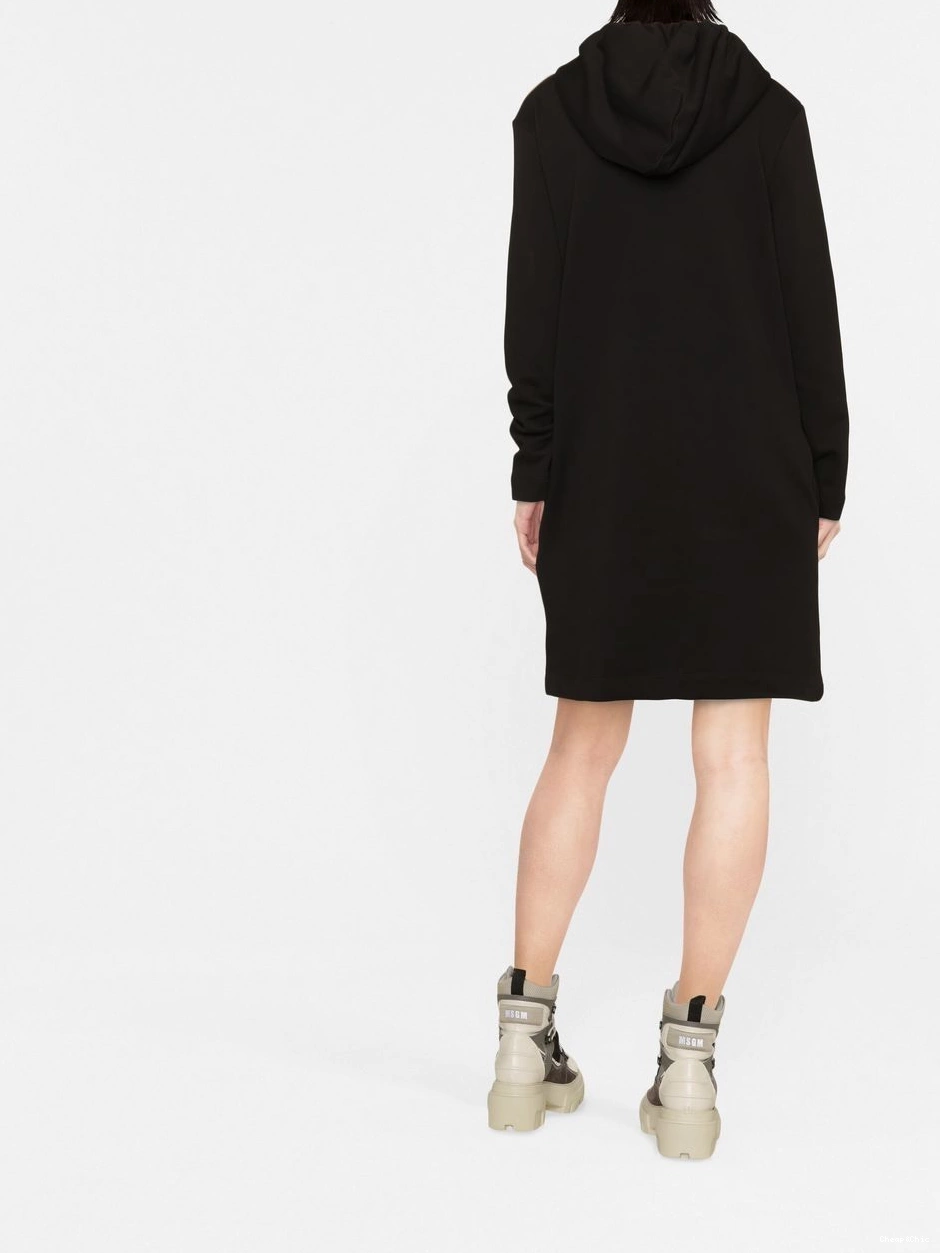 Cheap heart-motif Moschino hooded Women Love dress 0406